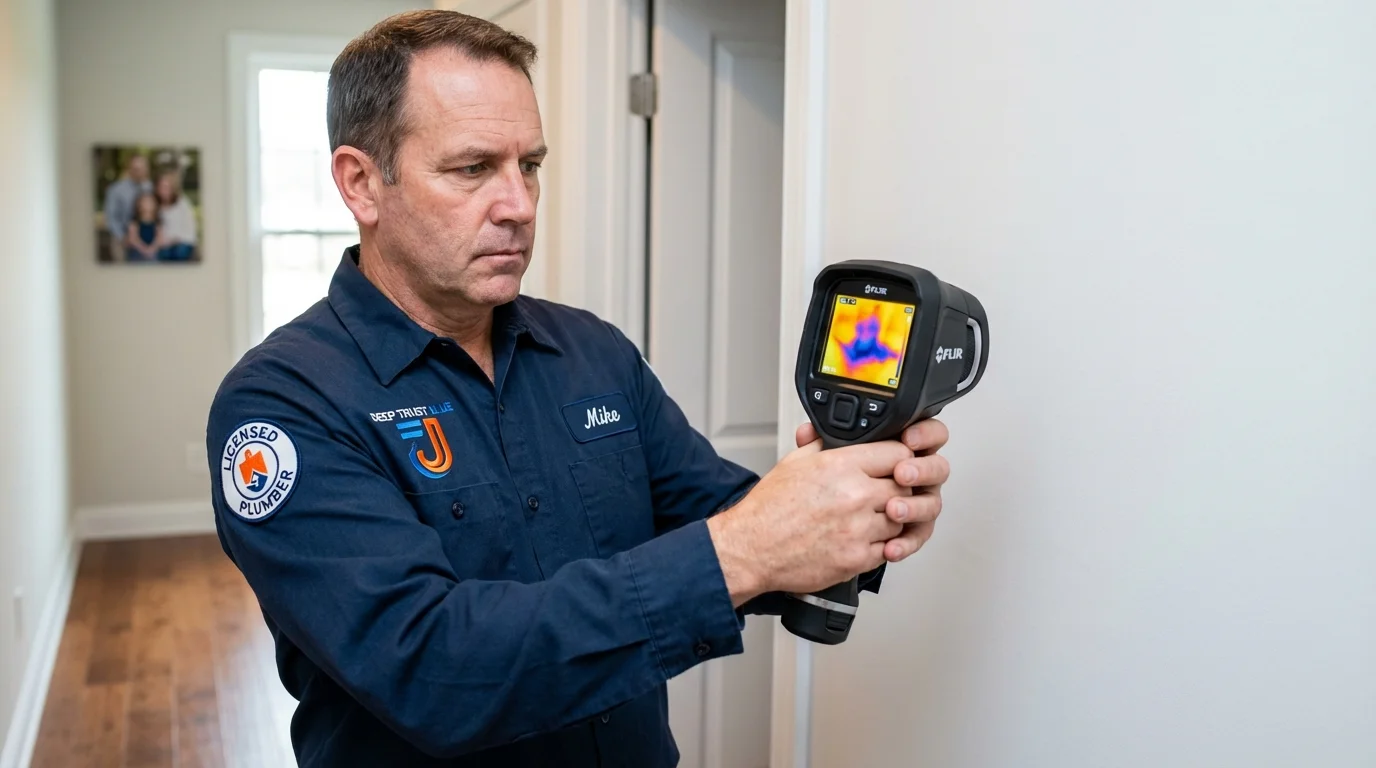 Thermal imaging leak detection by Johns Plumbing LLC in Englishtown